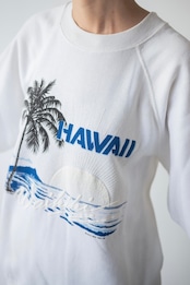 White Hawaii printed sweat shirt