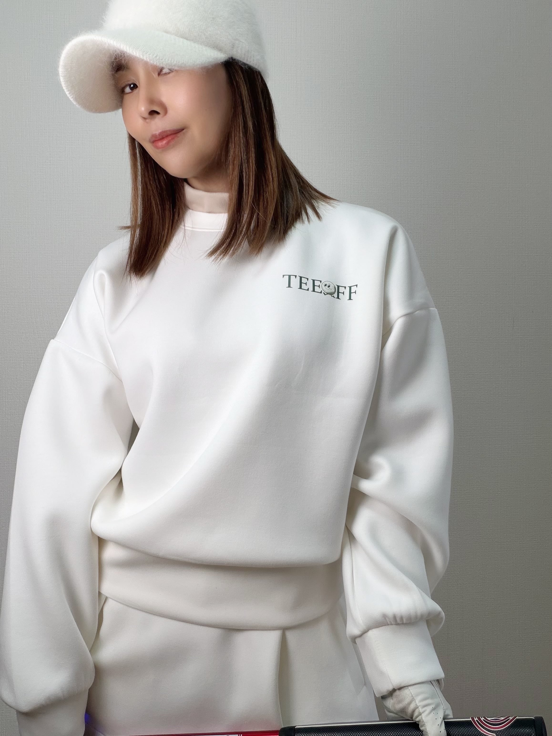 即納＊【セットアップ可能】 Teeoff Graphic Golf Sweatshirt （Ivory