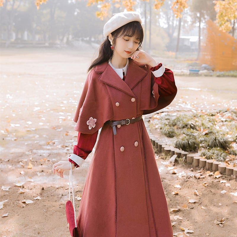 ワンピース コート カッコ可愛い！ロング丈のワンピースコート！ 