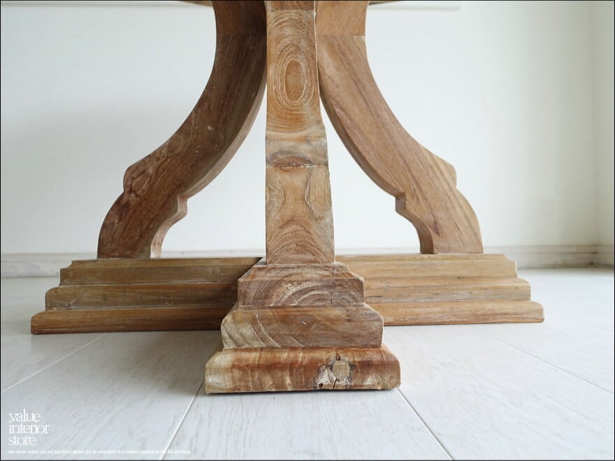 オールドチーク無垢材 丸テーブルkalz 円形テーブル ダイニング