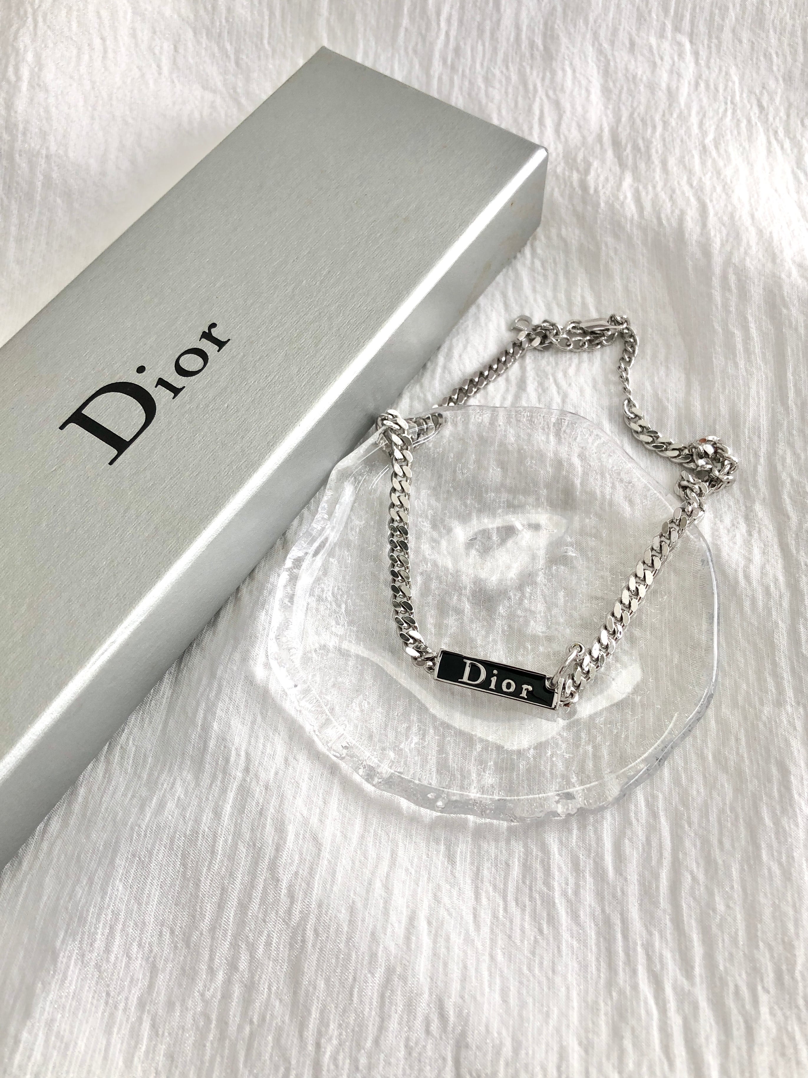 Christian Dior クリスチャン ディオール ネックレス シルバー ロゴ 