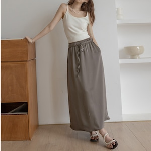 Simple Long Skirt KRE1745