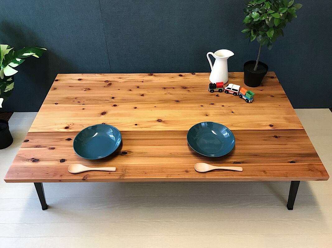 送料無料】 ローテーブル 丸形 90cm 杉 アイアン ボルト連結脚 送料無料】 ローテーブル 丸形 90cm 杉 アイアン ボルト連結脚