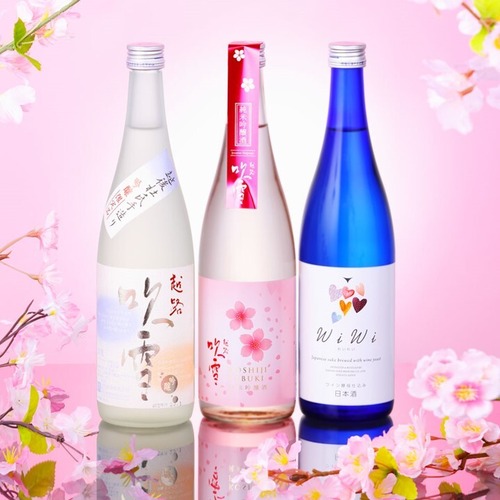 【春限定】越路吹雪 純米吟醸 春ボトル入り 飲み比べセット 720ml×3本 日本酒 新潟 高野酒造