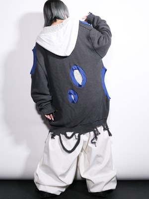 REMAKE / ”random dots” × ”boro” custom cotton knit