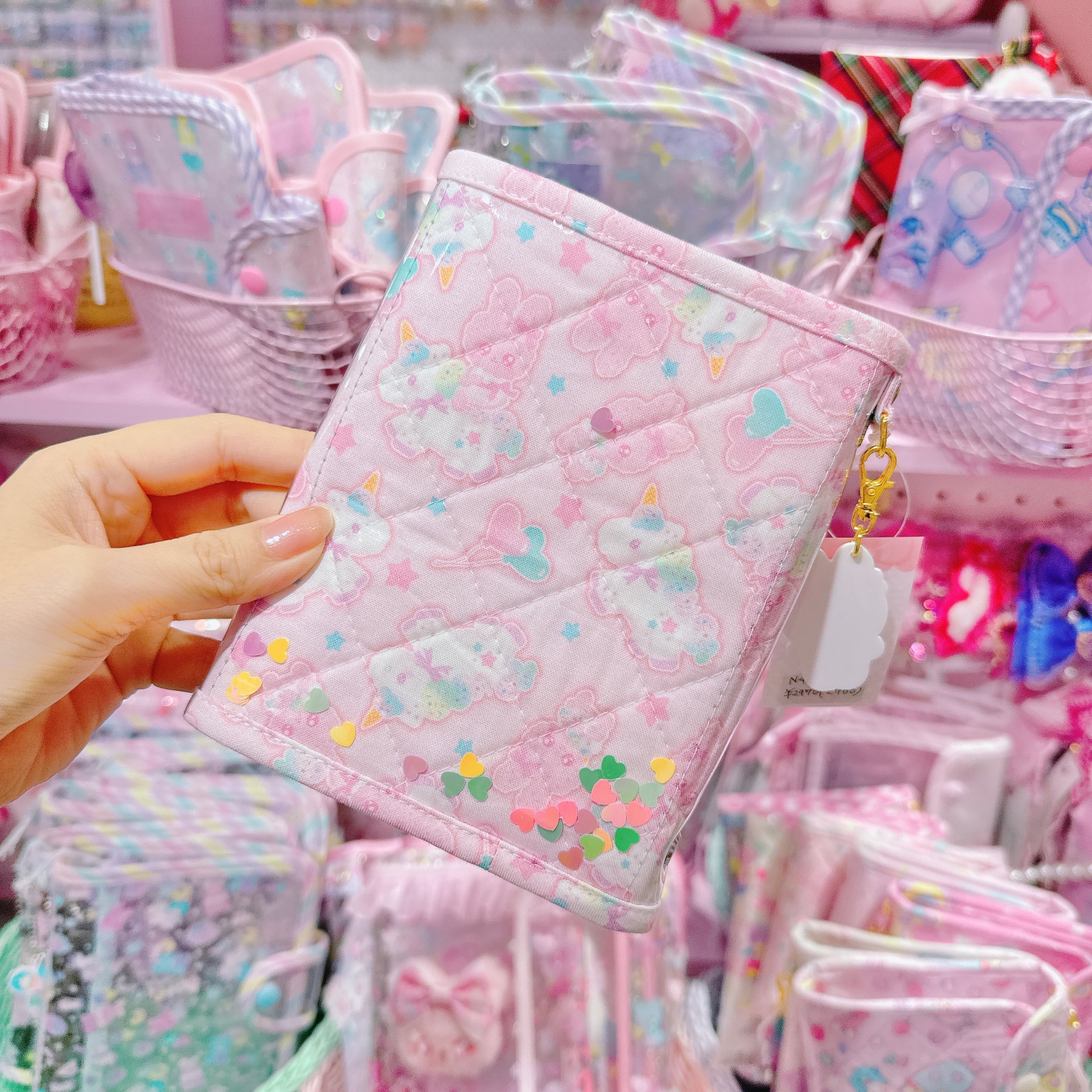 【N4】46-2チャーム付きシール帳（ミニ６穴サイズ台紙１０枚付）