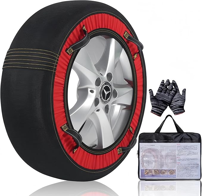 SIXCOM 2025新改良 【正規品】 布製 タイヤチェーン スノーソックス 非