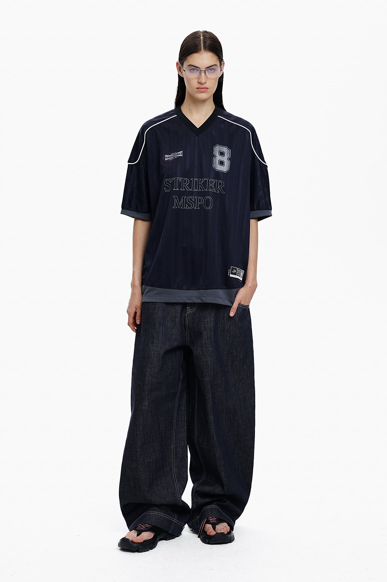 MASONPRINCE 半袖 Tシャツ ユニフォーム 8号 レトロ ルーズ