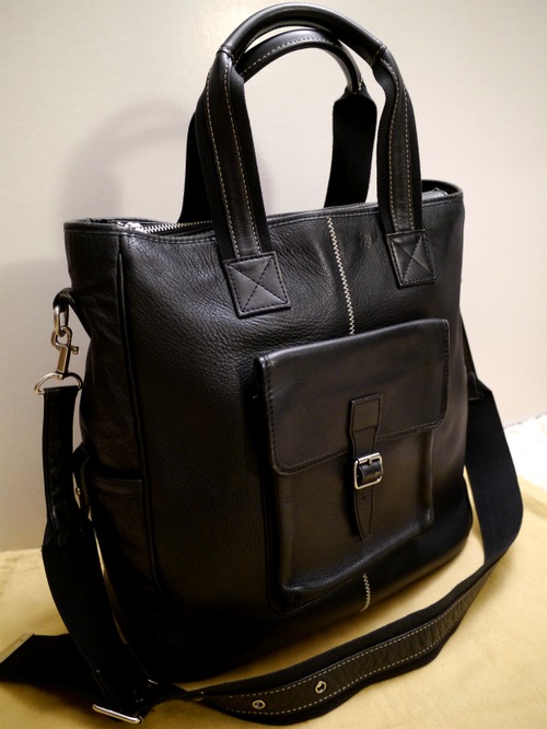 16万◆BURBERRY バーバリー A4対応 ビジネス可 ハンドショルダー 2way レザー トート バッグ 黒◆ ビジネスシーンでも大活躍の秀逸アイテム
