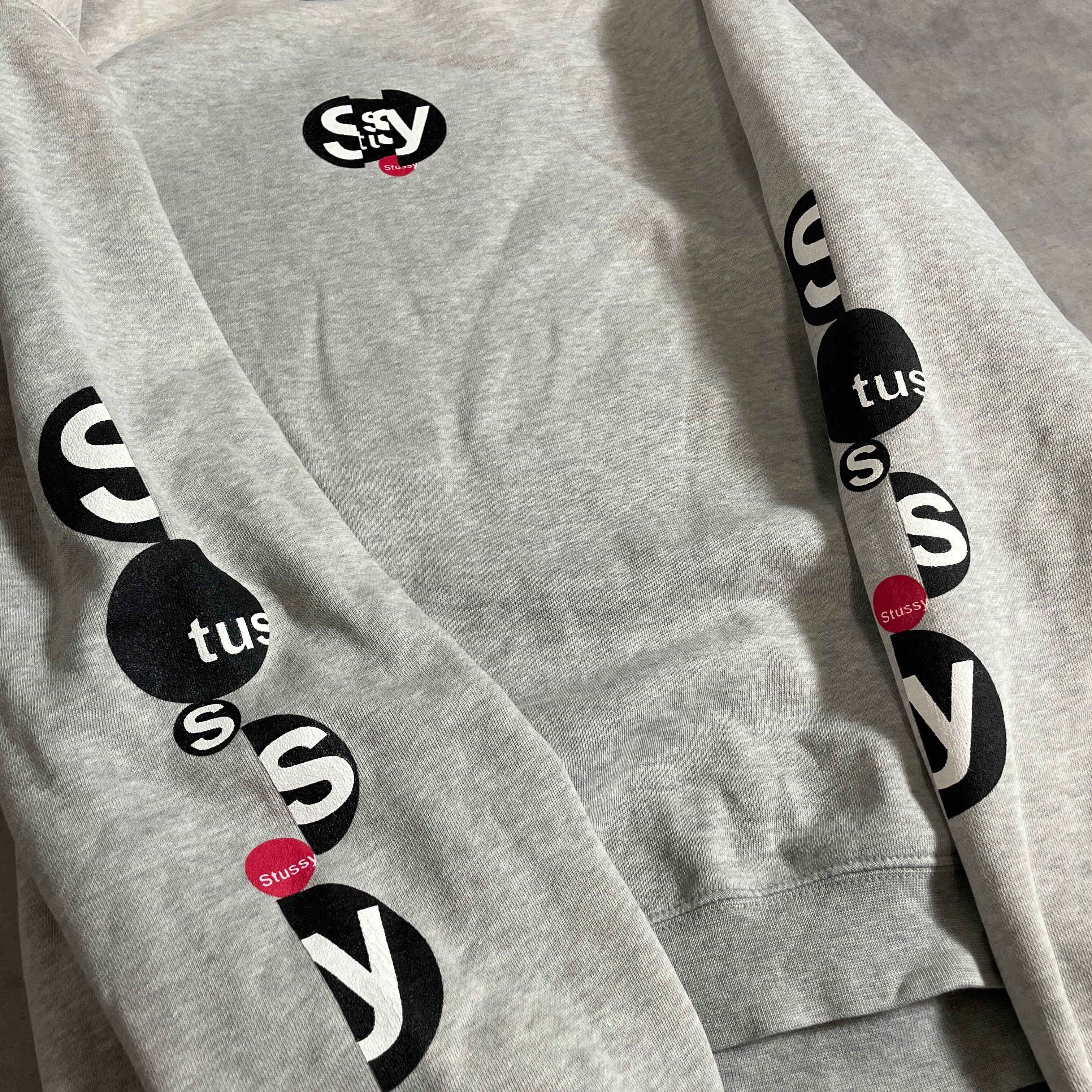 希少 90s-00s old stussy 袖ロゴ スウェット グレー | SALONE