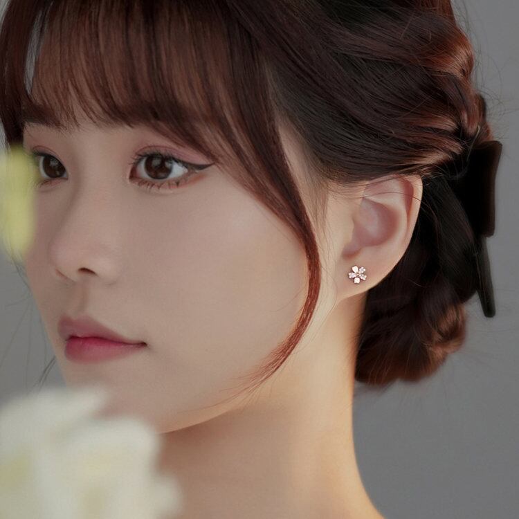 b-0377 桜のピアス ローズゴールド シルバー お花 さくら ピアス b-0377 桜のピアス ローズゴールド シルバー お花 さくら ピアス