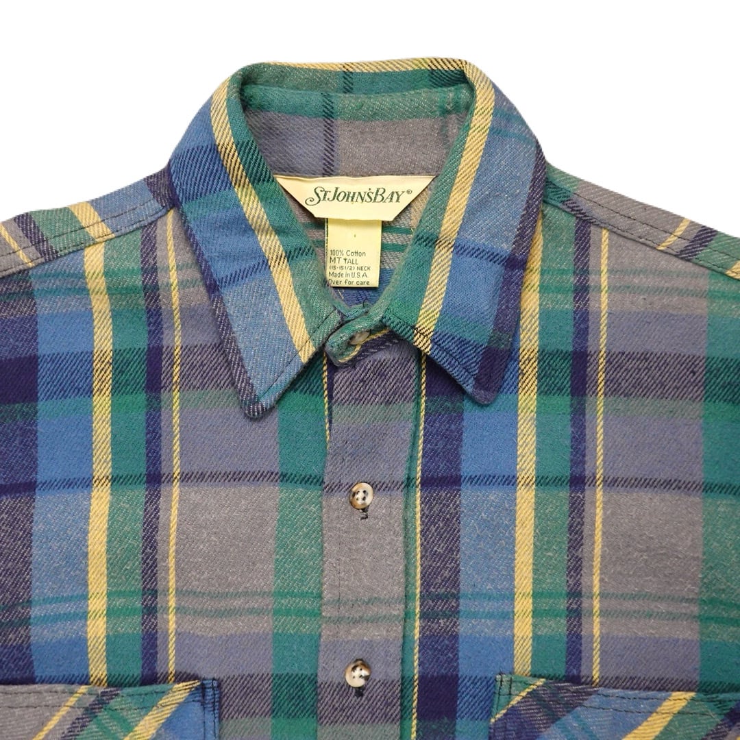 80's ST.JOHN'S BAY Heavy Flannel Shirt セントジョンズベイ ヘビネル