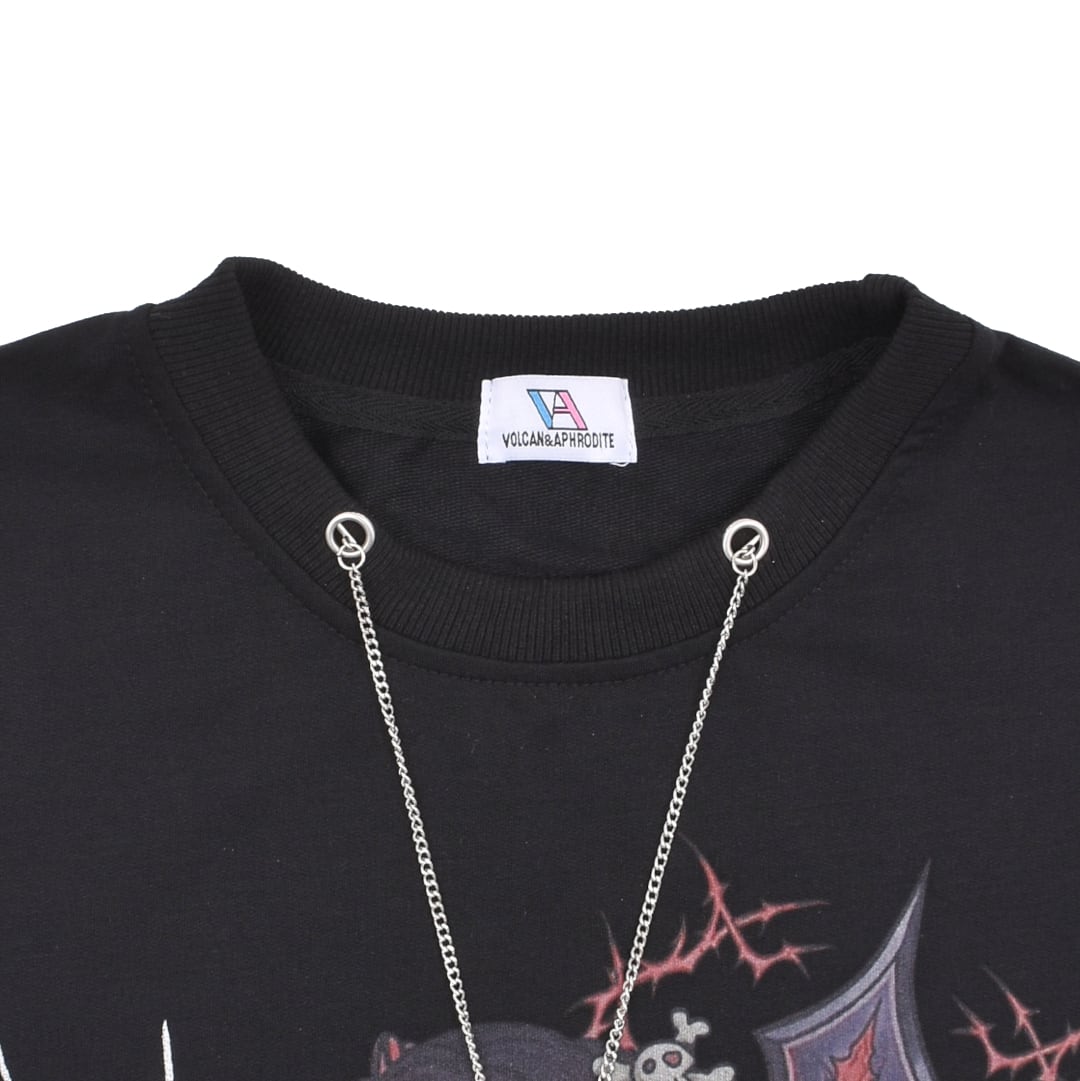 9/2 完売BLACK再入荷！】新作☆パンクセーラーGIRLダメージTシャツ