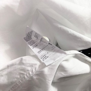 DOLCE&GABBANA silk switching white shirt