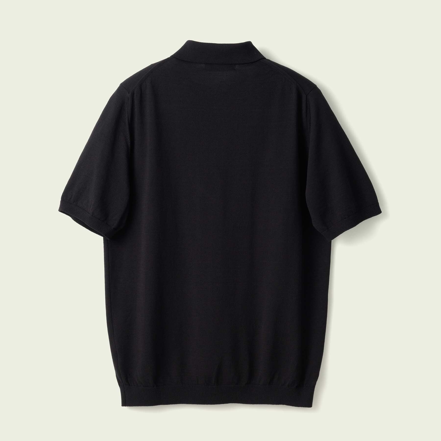 MOON CASTLE (ムーンキャッスル) ICE COTTON POLO NECK (BLACK) | H
