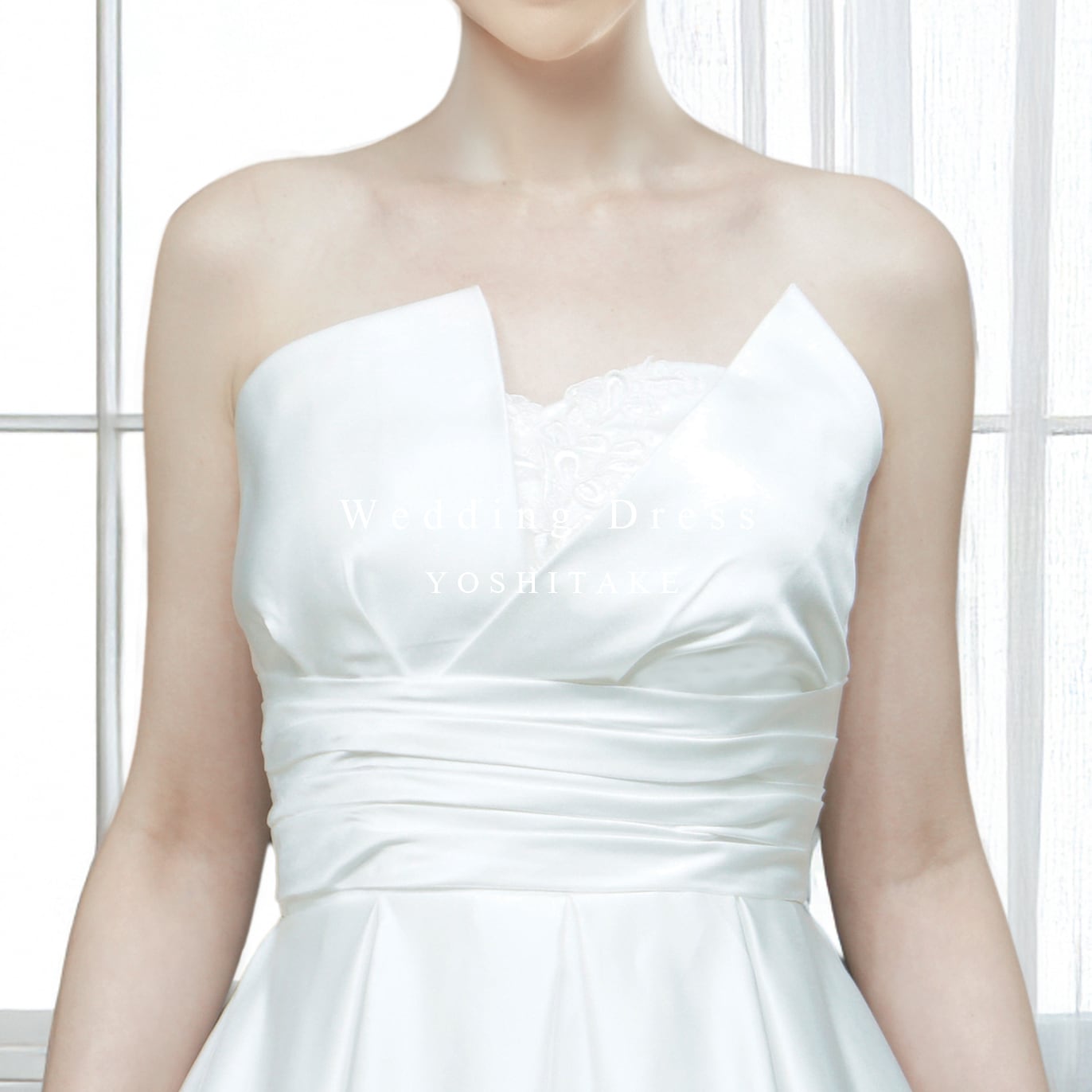 【オーダー制作】ウエディングドレス(無料パニエ) ウエディングドレス.白.レース.Aライン.アシンメトリー.トレーン ※制作期間4週間から8週間 Y1317-1