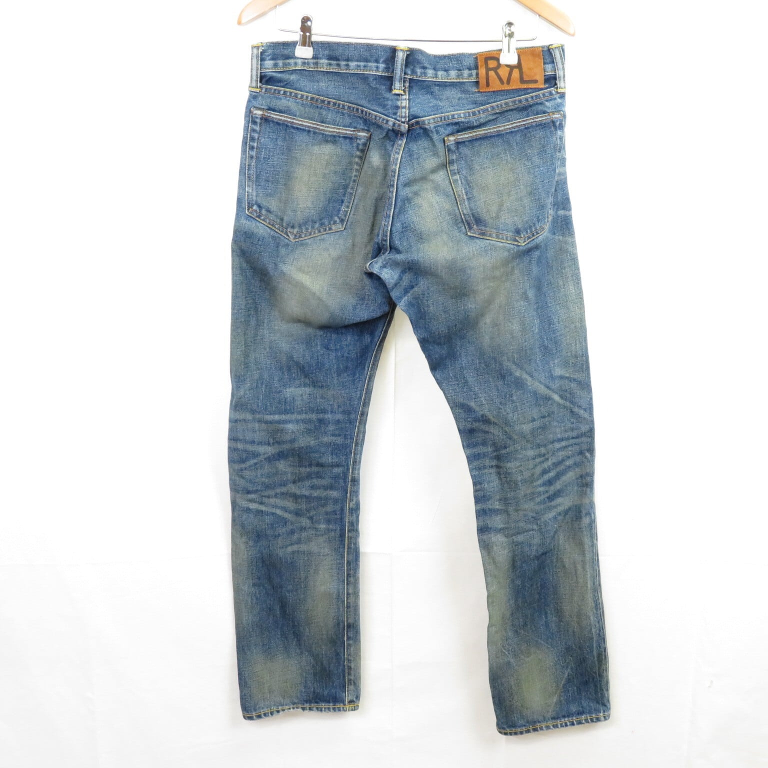 美品！RRL セルビッチデニムパンツ w32 USA製 DOUBLE RL RRL - 美品 ダブルアールエル RRL Ralph Lauren パンツ デニムパンツ