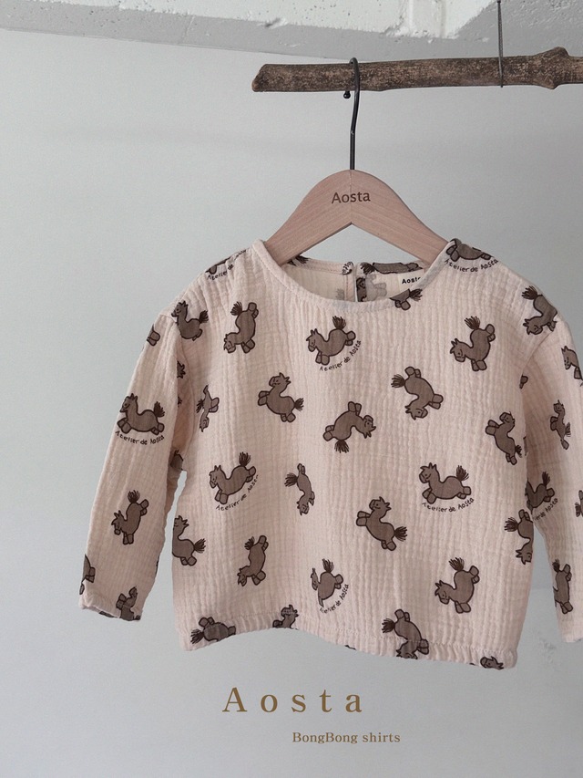 《秋ご予約》bongbong shirt  ★ ｜ご予約 秋 aosta アオスタ tops トップス shirt シャツ 女の子 男の子 ベビー