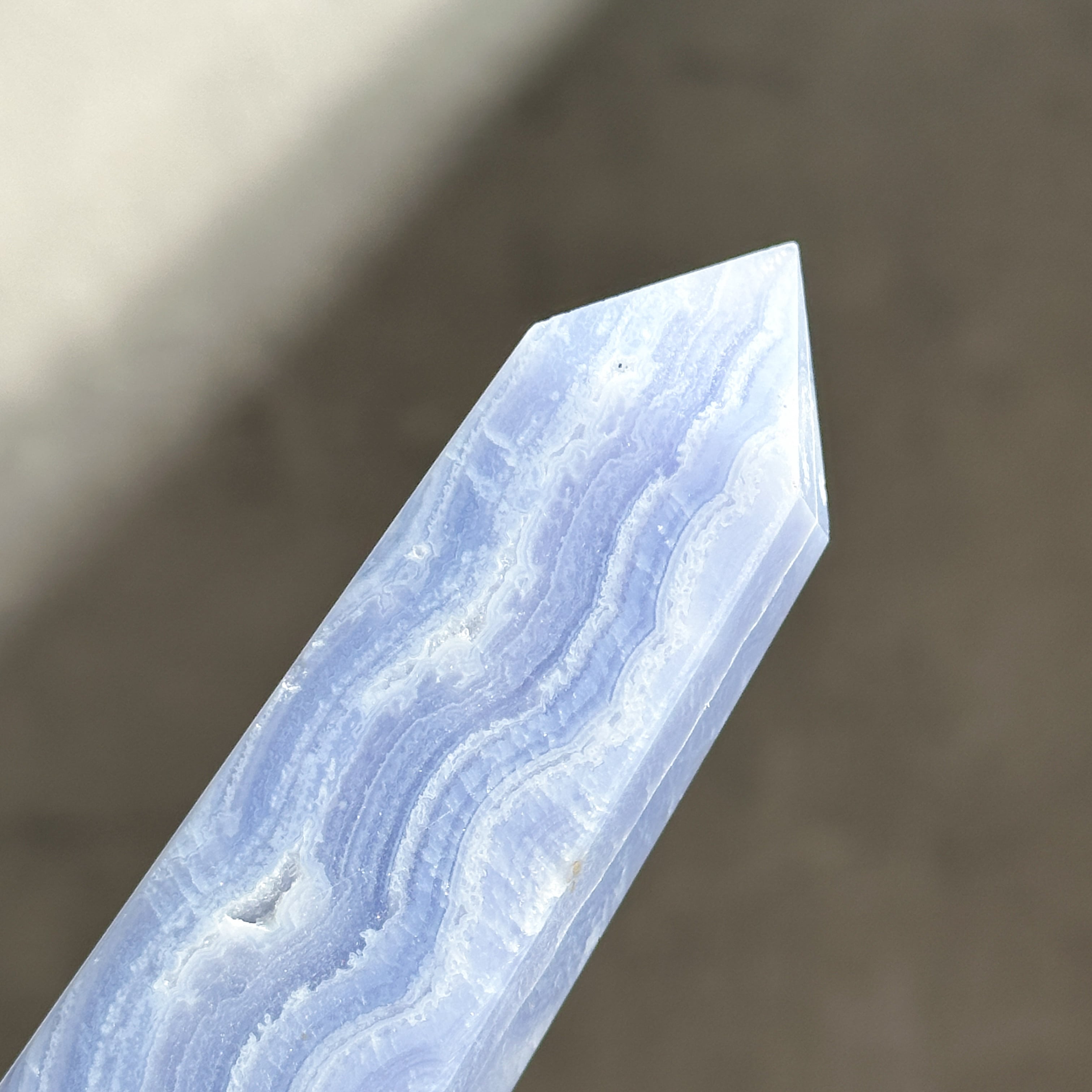 ブルーレースアゲート タワー 11◇ Blue Lace Agate ◇天然石・鉱物