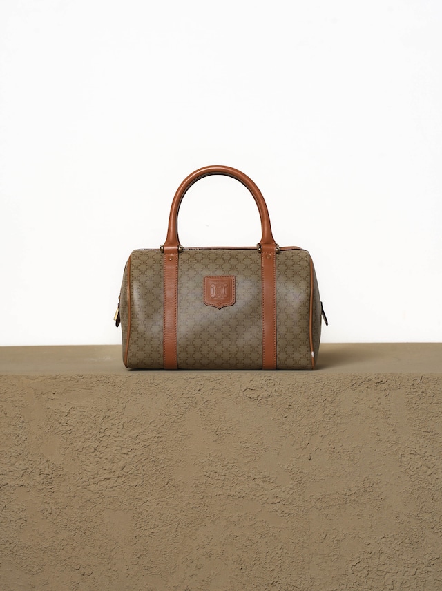 CELINE セリーヌ ベージュ マカダム柄 W26 ボストンバッグ
