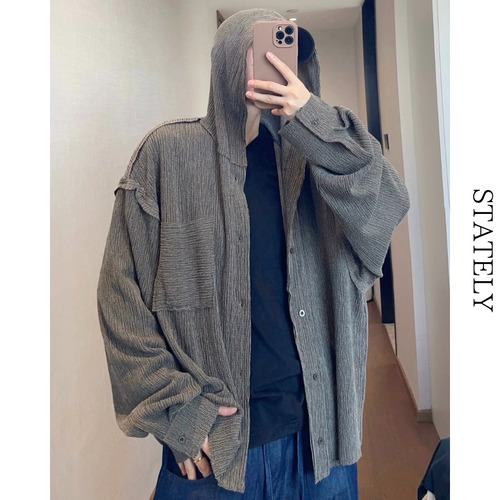 Texture Hood オーバーシャツジャケット_T11 画像