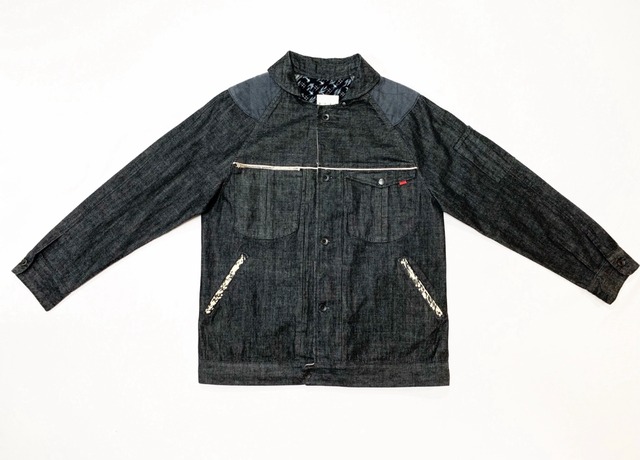 19AW  ブラックデニムラグランワーキングジャケット / Black denim raglan working jacket