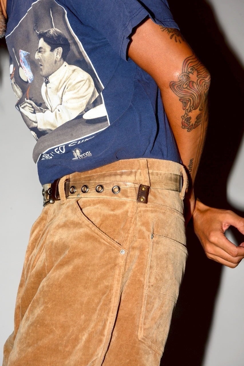 Willow Pants「P-035 DEAD STOCK FABRIC Pants BEIGE- CORDUROY