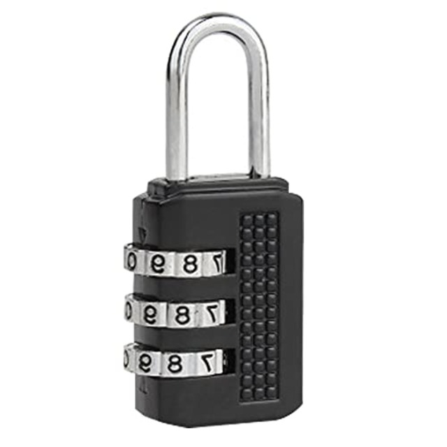 南京錠コンビネーションロック旅行南京錠ドアロック3桁ダイヤルロック旅行用品ポータブル盗難防止防水防錆小型荷物旅行バッグバックパックに利用可能ブラック