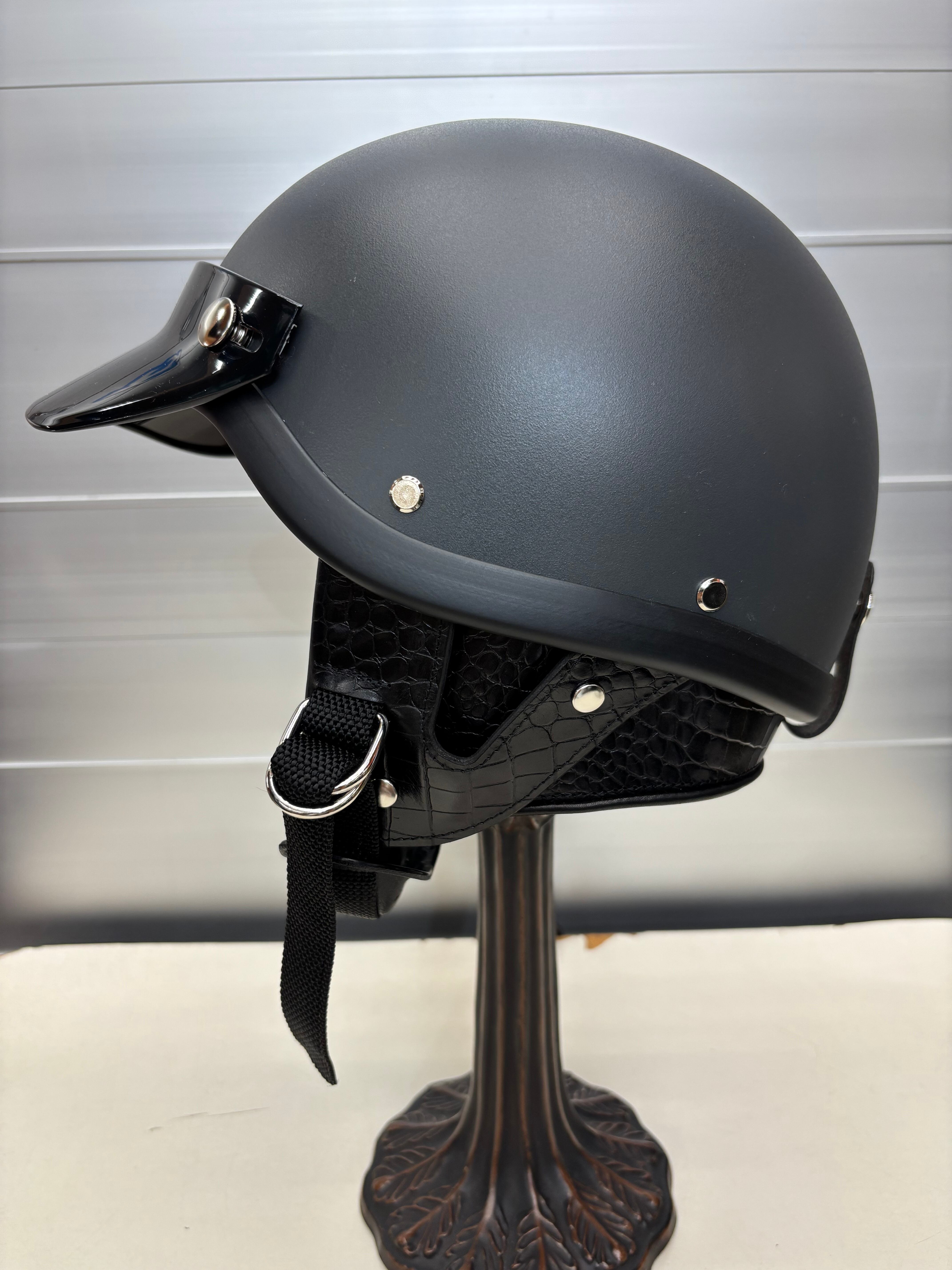 オーシャンビートル OCEANBEETLE ショーティー4 別注ダークグレー 各サイズ有り チンカップ黒 本皮クロコダイル型押し仕様 (鑑賞用.コレクション) SALE中! 送料無料!インスタ.ホームページのみの限定販売! (予約商品) 本日入荷してます!