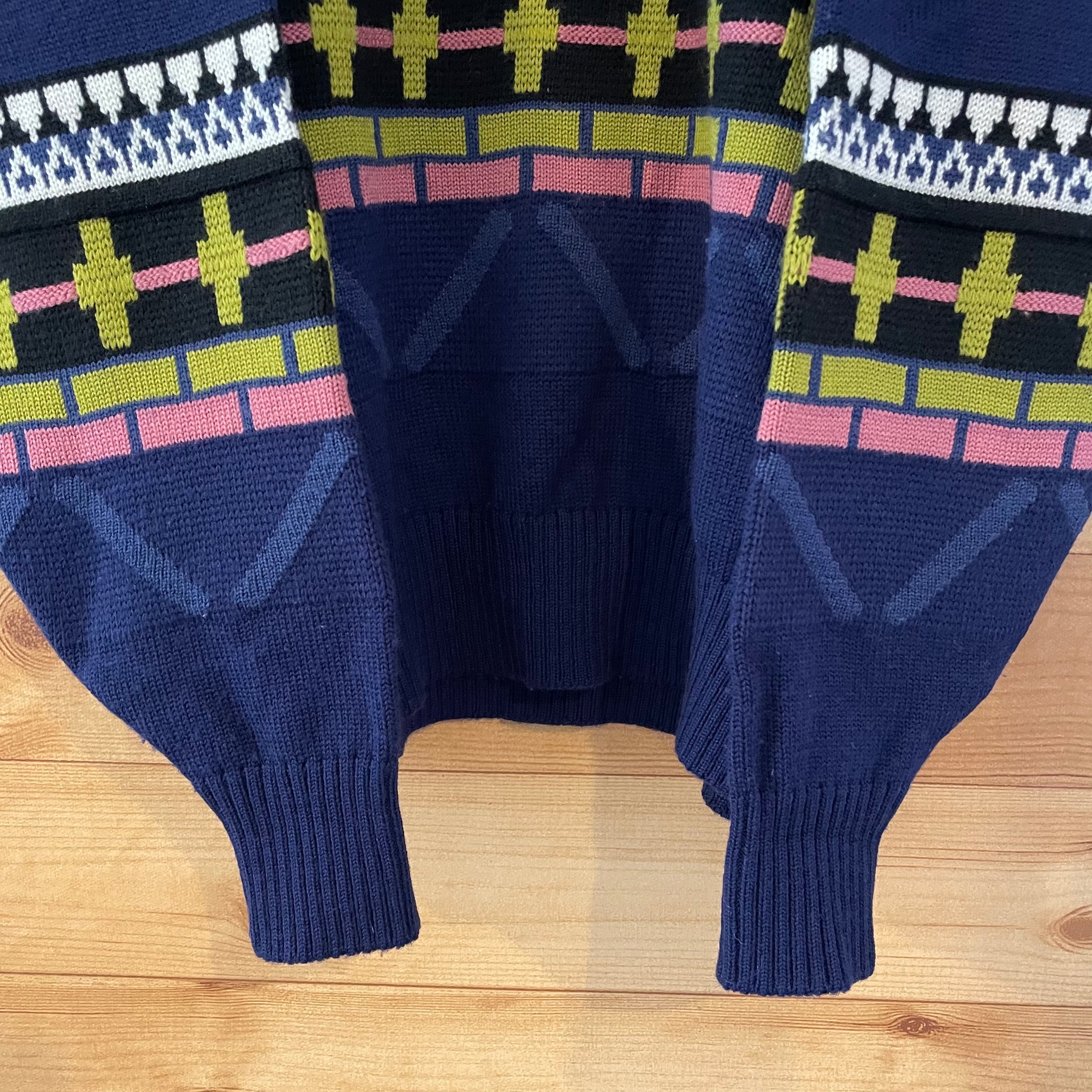 Munsingwear 1886】日本製 柄ニット 3Dニット デザインニット セーター