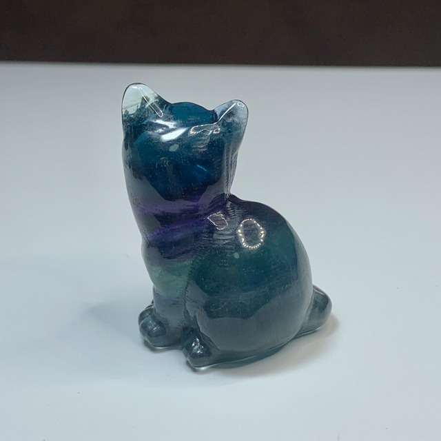 10.ちょこんと座っている可愛いフローライトねこ