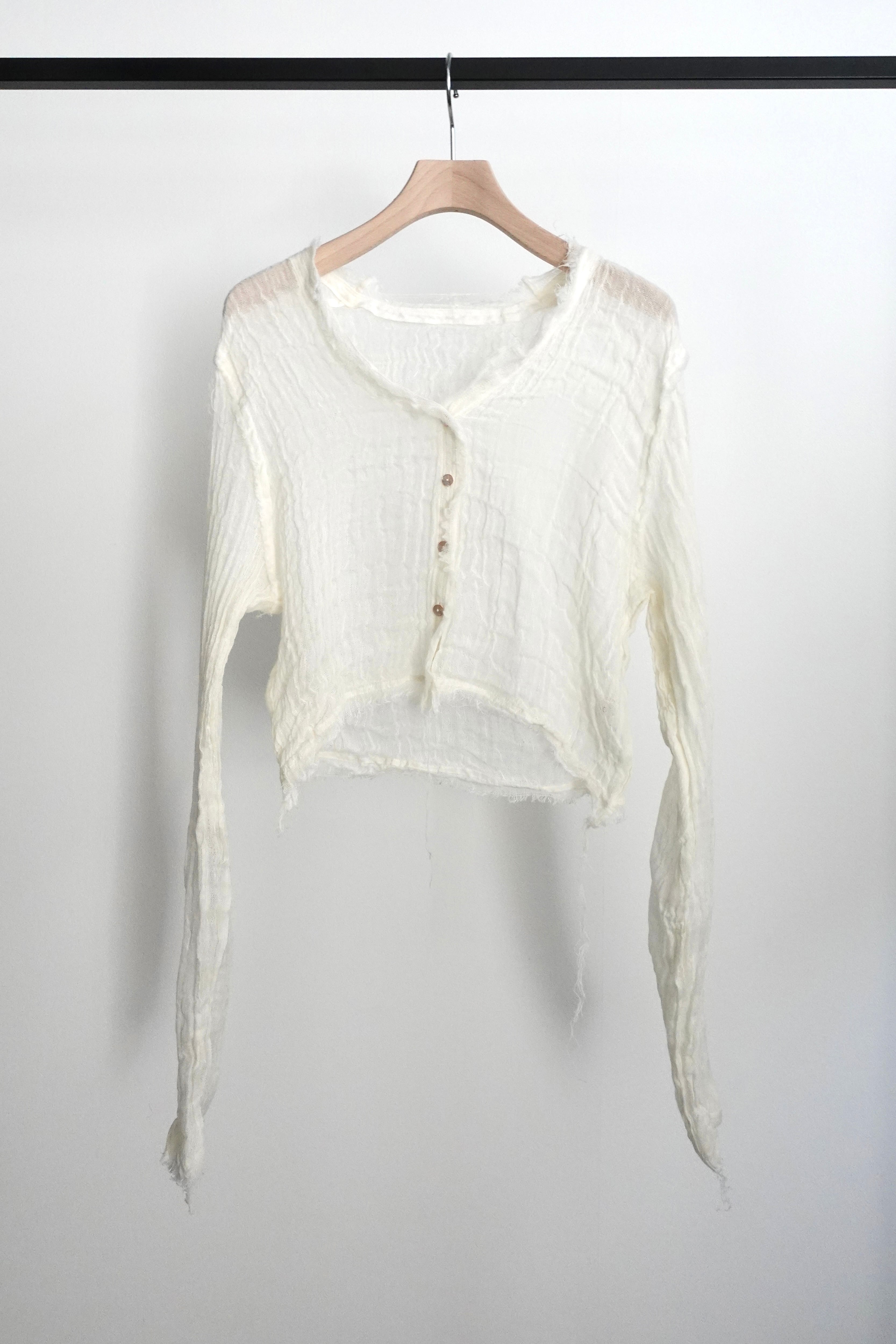 ERiKOKATORi】wool linen gawze cardigan | TOLMA.