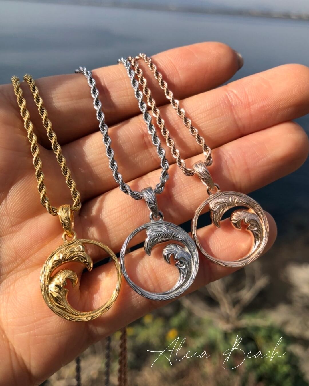 サークルWAVEネックレス [316L] ハワイアンジュエリー | ALEIA  