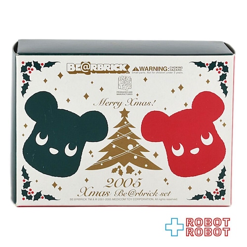 ●メディコム BE@RBRICK 100％ ベアブリック 2005 クリスマス 2体セット