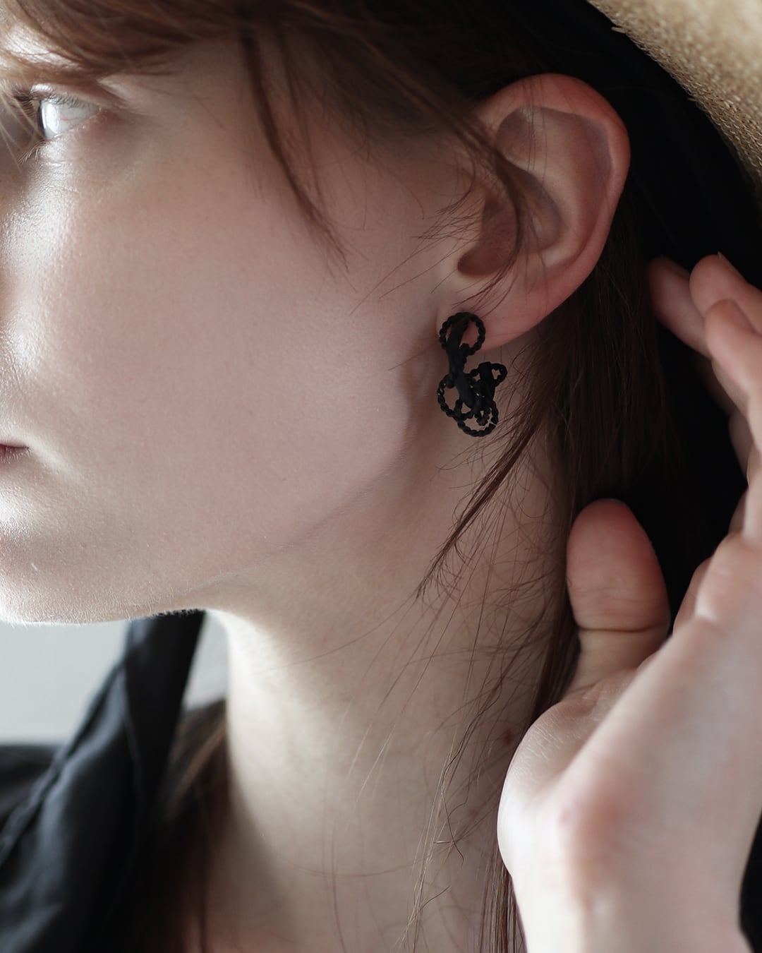 Matte Black Hoop Pierce