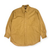 90s GANT ガント Washer Twill BD ボタンダウン 長袖シャツ L/マスタード系 メンズ VAN JAC ビンテージ