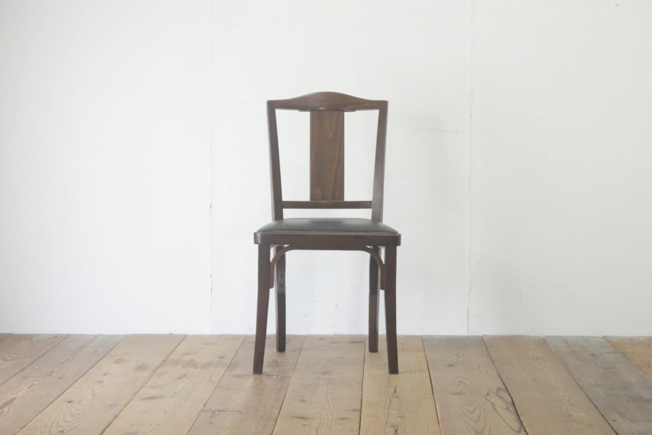 レトロ ダイニングチェア 椅子 木製 合皮 レザー こげ茶 ヴィンテージ レトロ ダイニングチェア 椅子 木製 合皮 レザー こげ茶 ヴィンテージ