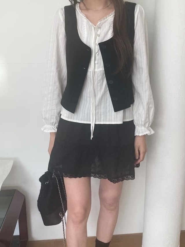 (予約) TOUST / Muffy lace skirt 2color