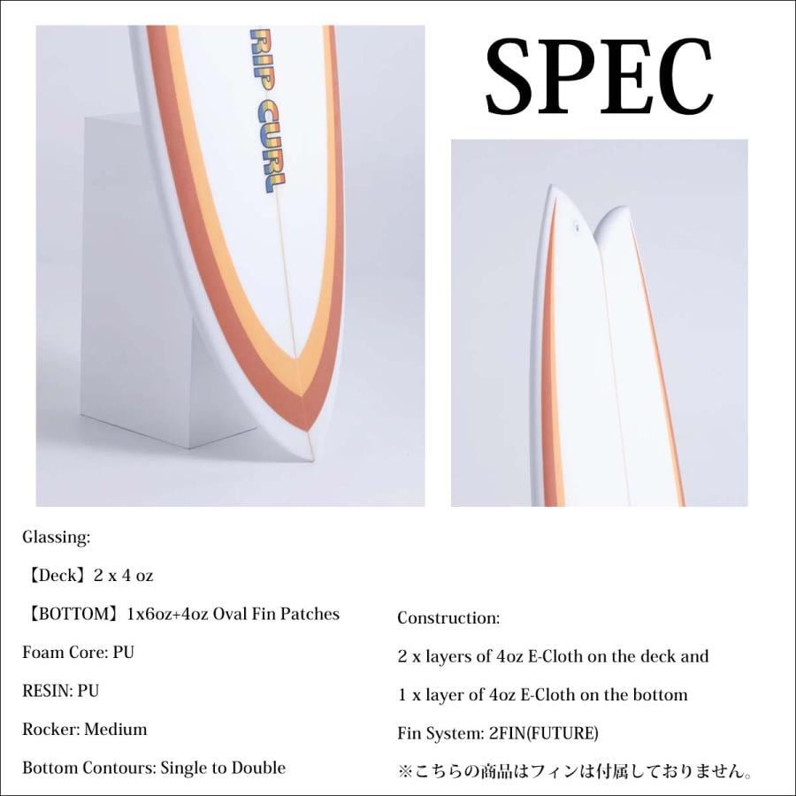 RIP CURL】6'0 TWIN 2F(FUTURES) - CLEAR/ORANGE - PU | Radix sugito