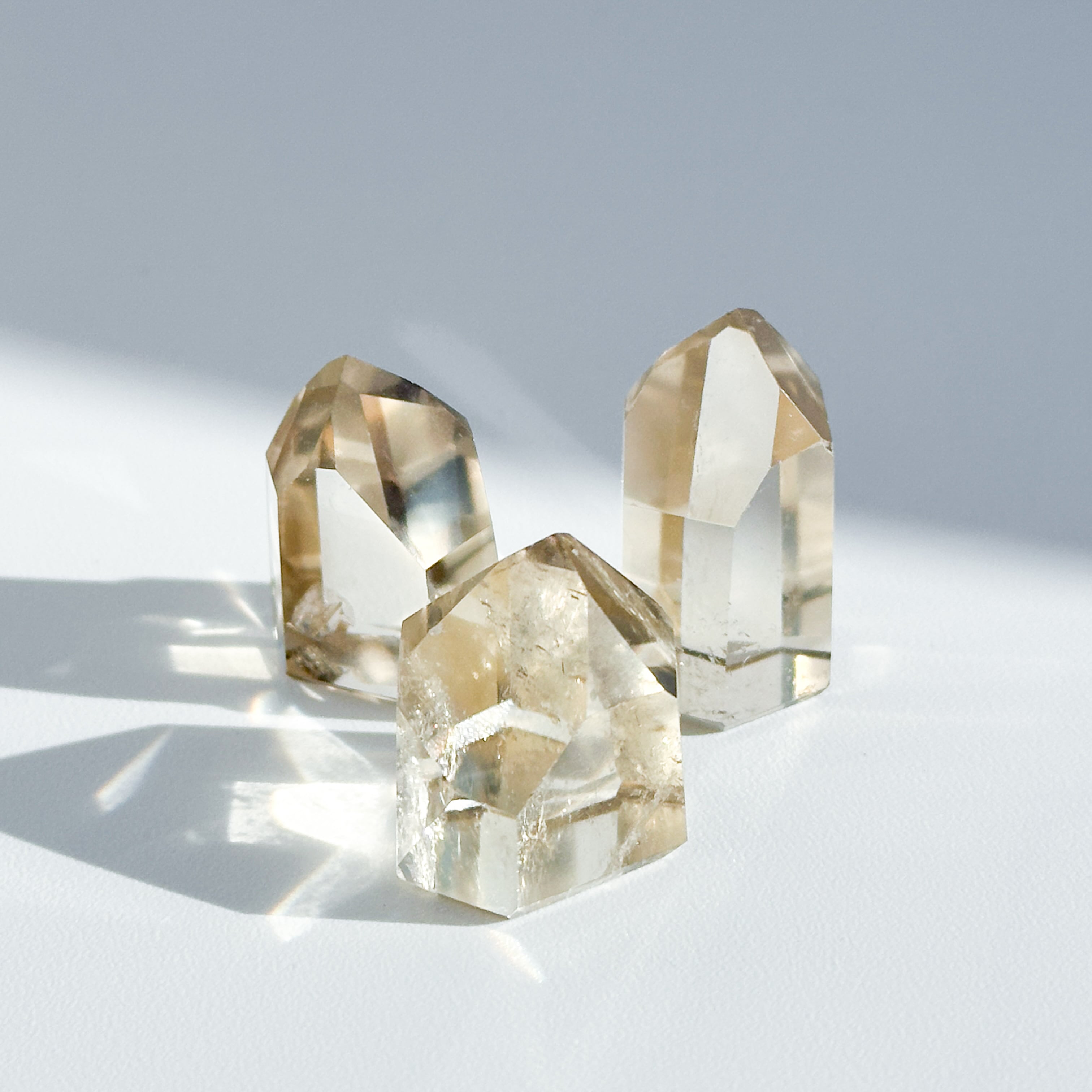 シトリン（黄水晶） タワー3個set 13◇ Citrine ◇ 天然石・鉱物