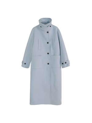 2WAY COLLAR HEFTY COAT -ICE BLUE-