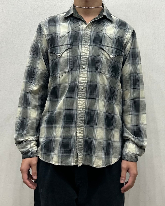 90's Polo by Ralph Lauren Ombre Check Western Shirt【下北沢店】