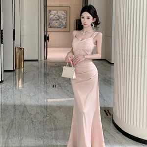 ロングドレス キャバドレス セクシー エレガント おしゃれ スパンコール レース キャミソール タイトシルエット パーティー JC2-ZED888745DXH238A