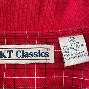 【KT Classics】3XL ビッグサイズ ポロシャツ チェック柄 US古着 アメリカ古着