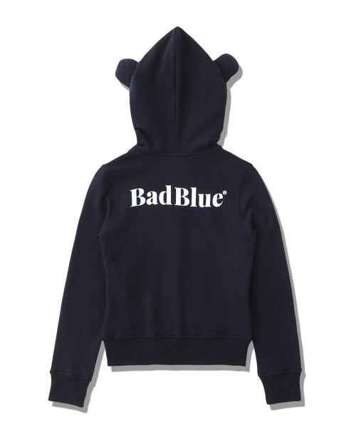 ☆New Jeans ハニ 着用!!【Bad Blue】Bear Ear Zipup Crop ☆New Jeans ハニ 着用!!【Bad Blue】Bear Ear Zipup Crop
