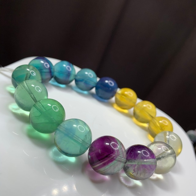 N.b161 大玉キャンディーフローライトブレスレット