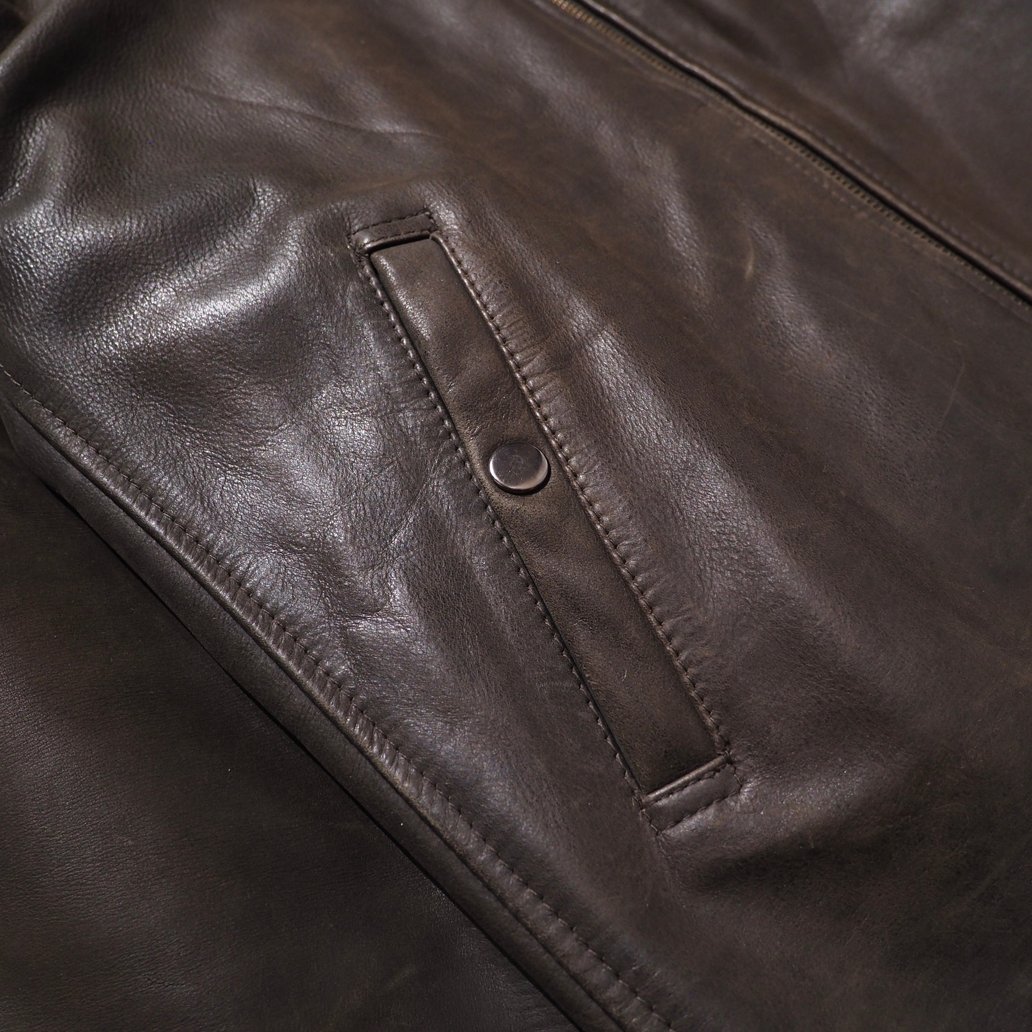 1990s " 退廃的 " Beautiful Dark Brown color vintage Flight leather jacket