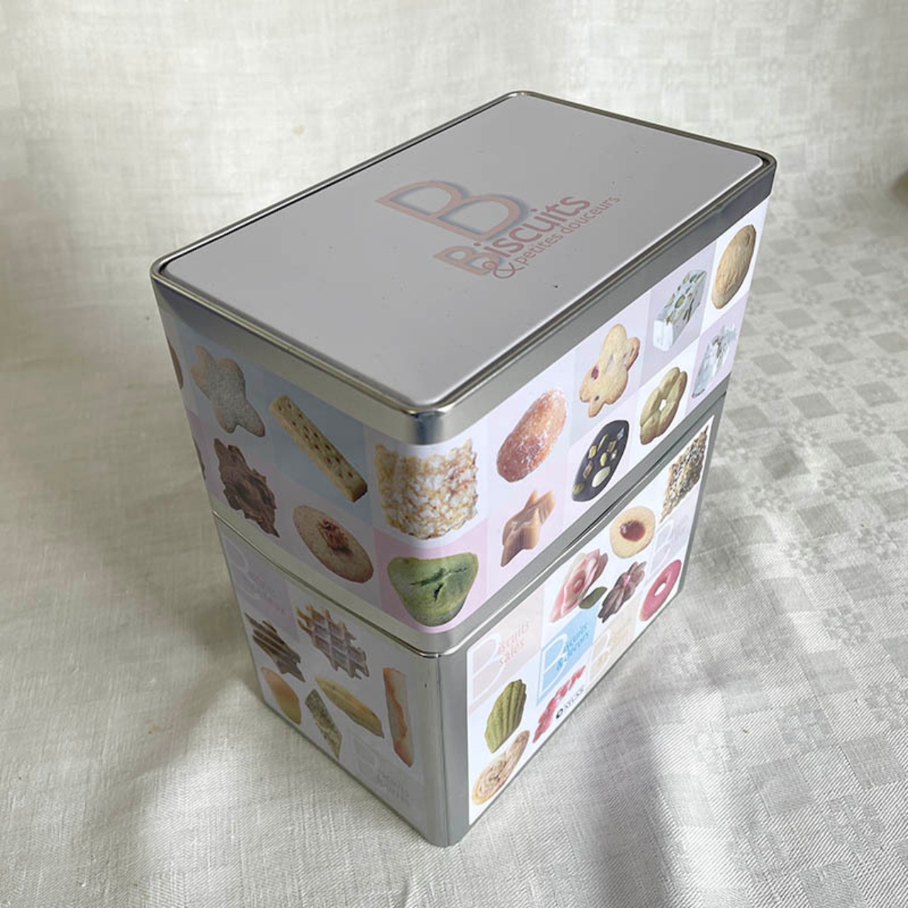 レシピボックス　ビスケットと小さなお菓子　レシピ缶 Biscuits & petites douceurs 　レシピ本　フランス古本 12psdt25