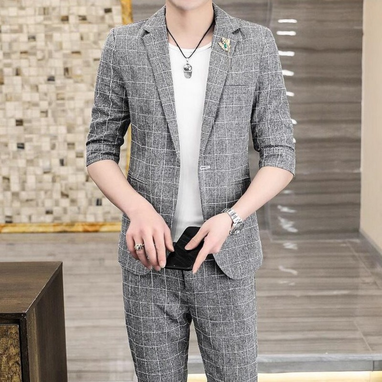 casual suit jacket 2piece 00039