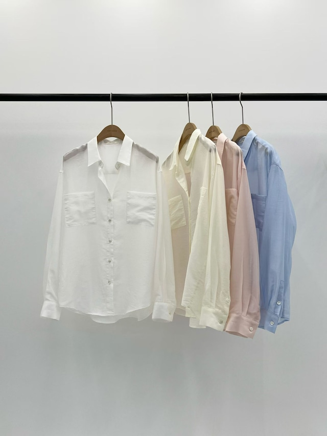 (予約) verveine / Caren lyocell two-pocket shirt 4color